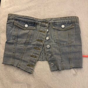 Denim Strapless top